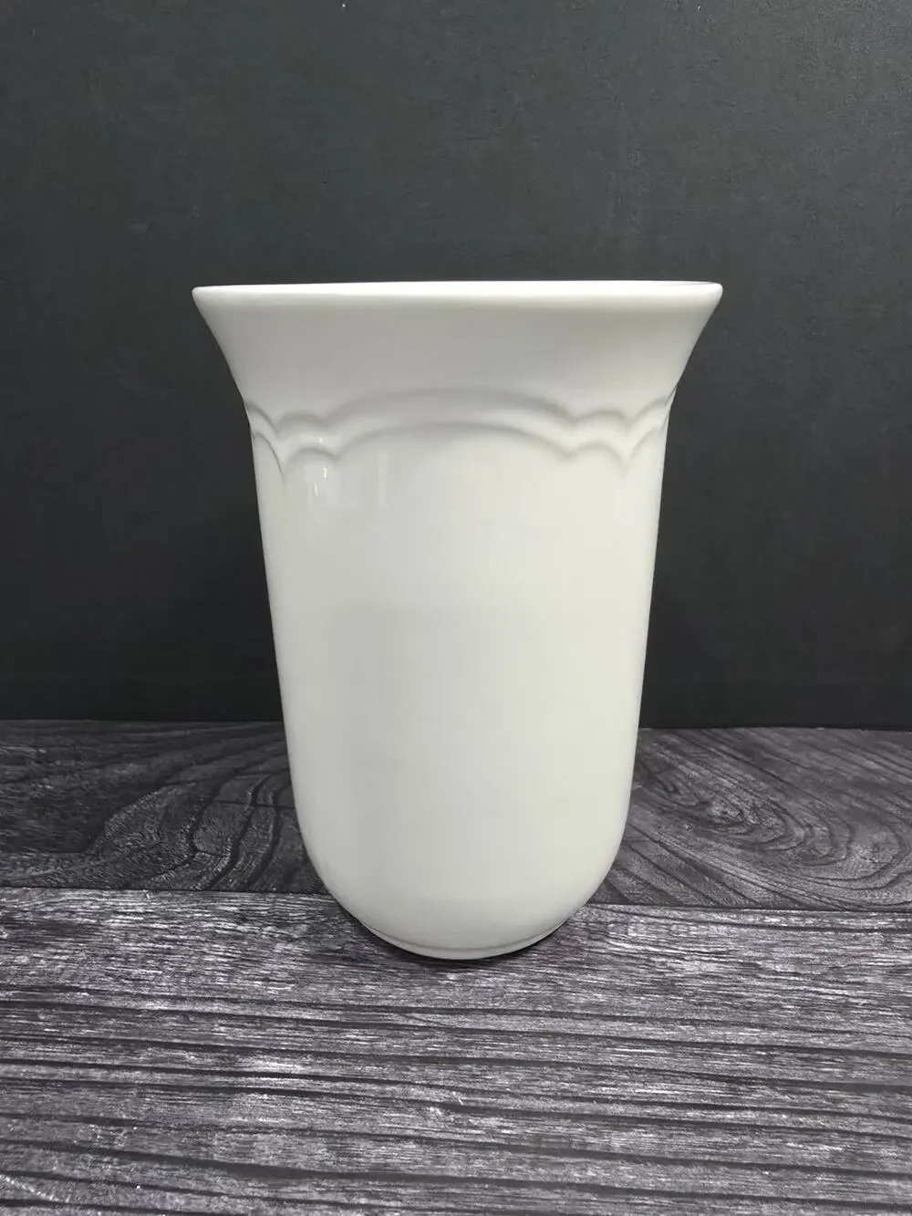Vintage Pfaltzgraff Tea Rose/Coordinates White Stoneware Utensil Holder / Vase